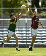 21 July 2018; Lee O'Donoghue of Kerry in action against Stephen Cunniffe of Galway during the GAA Football All-Ireland Junior Championship Final match between Kerry and Galway at Cusack Park in Ennis, Co. Clare. Photo by Diarmuid Greene/Sportsfile