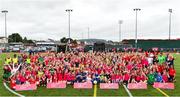 21 July 2018; The FAI in conjunction with FIFA is running one of FIFA’s very successful campaigns, FIFA Live Your Goals, to introduce more females to the game of football. The campaign outlines clear messages, that women’s football is an authentic and attractive expression of a modern lifestyle. It shows optimism, fun belonging and physical beauty. Women’s football is not just socially accepted but highly respected and has become an integral part of football development in the country. Pictured at today’s event are participants, at The Showgrounds, Sligo. Photo by Seb Daly/Sportsfile