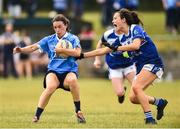 21 July 2018; Sinead Aherne of Dublin in action against Shelia Reilly of Cavan during the TG4 All-Ireland Senior Championship Group 4 Round 2 match between Cavan and Dublin at Lannleire GFC in Dunleer, Co. Louth. Photo by Oliver McVeigh/Sportsfile