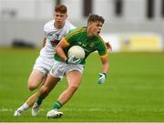 21 July 2018; Luke Kelly of Meath in action against Seán Hill of Kildare during the Electric Ireland Leinster GAA Football Minor Championship Final match between Meath and Kildare at Bord na Móna O’Connor Park in Tullamore, Co. Offaly. Photo by Piaras Ó Mídheach/Sportsfile