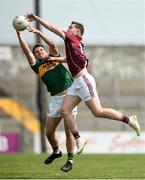21 July 2018; Dan O'Donoghue of Kerry in action against Pádraic Cunningham of Galway during the GAA Football All-Ireland Junior Championship Final match between Kerry and Galway at Cusack Park in Ennis, Co. Clare. Photo by Diarmuid Greene/Sportsfile