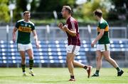 21 July 2018; Johnathan Ryan of Galway celebrates after scoring his side's second goal during the GAA Football All-Ireland Junior Championship Final match between Kerry and Galway at Cusack Park in Ennis, Co. Clare. Photo by Diarmuid Greene/Sportsfile