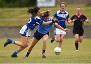 21 July 2018; Sinead Aherne of Dublin in action against Rachel Doonan of Cavan during the TG4 All-Ireland Senior Championship Group 4 Round 2 match between Cavan and Dublin at Lannleire GFC in Dunleer, Co. Louth. Photo by Oliver McVeigh/Sportsfile