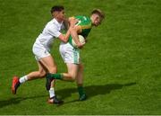 21 July 2018; Darragh Swaine of Meath in action against Padraig Behan of Kildare during the Electric Ireland Leinster GAA Football Minor Championship Final match between Meath and Kildare at Bord na Móna O’Connor Park in Tullamore, Co. Offaly. Photo by Piaras Ó Mídheach/Sportsfile