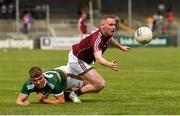 21 July 2018; Damien O'Reilly of Galway in action against Cillian Fitzgerald of Kerry during the GAA Football All-Ireland Junior Championship Final match between Kerry and Galway at Cusack Park in Ennis, Co. Clare. Photo by Diarmuid Greene/Sportsfile