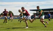 21 July 2018; Martin Coady of Galway in action against Trevor Wallace of Kerry during the GAA Football All-Ireland Junior Championship Final match between Kerry and Galway at Cusack Park in Ennis, Co. Clare. Photo by Diarmuid Greene/Sportsfile