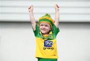 21 July 2018; Donegal supporter Cassie Rose Melly, age 4, from Lettermacaward, Co Donegal, prior to the GAA Football All-Ireland Senior Championship Quarter-Final Group 2 Phase 2 match between Roscommon and Donegal at Dr Hyde Park in Roscommon. Photo by David Fitzgerald/Sportsfile