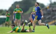 21 July 2018; Ciarain Murtagh of Roscommon watches his shot at goal during the GAA Football All-Ireland Senior Championship Quarter-Final Group 2 Phase 2 match between Roscommon and Donegal at Dr Hyde Park in Roscommon. Photo by Ramsey Cardy/Sportsfile