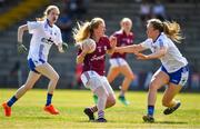 21 July 2018; Louise Ward of Galway in action against Caoimhe McGrath of Waterford during the TG4 All-Ireland Senior Championship Group 3 Round 2 match between Galway and Waterford at St Brendan's Park in Birr, Co. Offaly.  Photo by Brendan Moran/Sportsfile