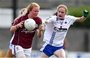 21 July 2018; Louise Ward of Galway in action against Emma Murray of Waterford during the TG4 All-Ireland Senior Championship Group 3 Round 2 match between Galway and Waterford at St Brendan's Park in Birr, Co. Offaly.  Photo by Brendan Moran/Sportsfile