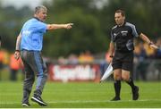 21 July 2018; Roscommon manager Kevin McStay appeals to a linesman following a tussle at the end of the first half of the GAA Football All-Ireland Senior Championship Quarter-Final Group 2 Phase 2 match between Roscommon and Donegal at Dr Hyde Park in Roscommon. Photo by Ramsey Cardy/Sportsfile