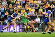 21 July 2018; Odhrán Mac Niallais of Donegal has a shot on goal during the GAA Football All-Ireland Senior Championship Quarter-Final Group 2 Phase 2 match between Roscommon and Donegal at Dr Hyde Park in Roscommon. Photo by David Fitzgerald/Sportsfile