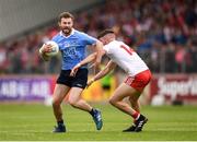 21 July 2018; Jack McCaffrey of Dublin in action against Richard Donnelly of Tyrone during the GAA Football All-Ireland Senior Championship Quarter-Final Group 2 Phase 2 match between Tyrone and Dublin at Healy Park in Omagh, Tyrone. Photo by Stephen McCarthy/Sportsfile