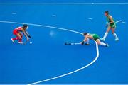 21 July 2018; Shirley McCay of Ireland scores her side's second goal from a penalty corner during the Women's Hockey World Cup Finals Group B match between Ireland and USA at Lee Valley Hockey Centre in QE Olympic Park, London, England.  Photo by Craig Mercer/Sportsfile