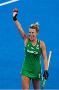 21 July 2018; Nicola Evans of Ireland celebrates following the Women's Hockey World Cup Finals Group B match between Ireland and USA at Lee Valley Hockey Centre in QE Olympic Park, London, England.  Photo by Craig Mercer/Sportsfile