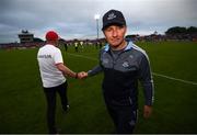 21 July 2018; Dublin manager Jim Gavin and Tyrone manager Mickey Harte, left, following the GAA Football All-Ireland Senior Championship Quarter-Final Group 2 Phase 2 match between Tyrone and Dublin at Healy Park in Omagh, Tyrone. Photo by Stephen McCarthy/Sportsfile