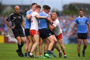 21 July 2018; Tyrone and Dublin tussle during the GAA Football All-Ireland Senior Championship Quarter-Final Group 2 Phase 2 match between Tyrone and Dublin at Healy Park in Omagh, Tyrone. Photo by Ray McManus/Sportsfile