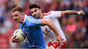 21 July 2018; Ciarán Kilkenny of Dublin and Tiernan McCann of Tyrone during the GAA Football All-Ireland Senior Championship Quarter-Final Group 2 Phase 2 match between Tyrone and Dublin at Healy Park in Omagh, Tyrone. Photo by Stephen McCarthy/Sportsfile