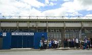 22 July 2018; Supporters wait for the gates to open ahead of the GAA Football All-Ireland Senior Championship Quarter-Final Group 1 Phase 2 match between Monaghan and Kerry at St Tiernach's Park in Clones, Monaghan. Photo by Ramsey Cardy/Sportsfile