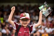 22 July 2018; Galway supporter Conor Armstrong, aged 6, from Ashbourne, Co. Meath, during the GAA Football All-Ireland Senior Championship Quarter-Final Group 1 Phase 2 match between Kildare and Galway at St Conleth's Park in Newbridge, Co Kildare. Photo by Sam Barnes/Sportsfile