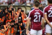 22 July 2018; Photographers take the Galway team picture before the GAA Football All-Ireland Senior Championship Quarter-Final Group 1 Phase 2 match between Kildare and Galway at St Conleth's Park in Newbridge, Co Kildare. Photo by Piaras Ó Mídheach/Sportsfile