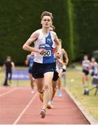 22 July 2018; Aaron Mangan from Tullamore Harriers A.C. Co Offaly on his way to winning the boys under-19 1500m during Irish Life Health National T&F Juvenile Day 3 at Tullamore Harriers Stadium in Tullamore, Co Offaly. Photo by Matt Browne/Sportsfile