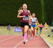 22 July 2018; Aimee Hayde from Newport A.C. Co Tipperary who set a new national record in the girls under-16 1500m of 4-30-59 during Irish Life Health National T&F Juvenile Day 3 at Tullamore Harriers Stadium in Tullamore, Co Offaly. Photo by Matt Browne/Sportsfile