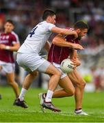 22 July 2018; Damien Comer of Galway in action against Mick O'Grady of Kildare during the GAA Football All-Ireland Senior Championship Quarter-Final Group 1 Phase 2 match between Kildare and Galway at St Conleth's Park in Newbridge, Co Kildare. Photo by Sam Barnes/Sportsfile