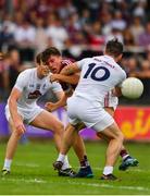 22 July 2018; Seán Kelly of Galway in action against Fergal Conway, right, and Paddy Brophy of Kildare during the GAA Football All-Ireland Senior Championship Quarter-Final Group 1 Phase 2 match between Kildare and Galway at St Conleth's Park in Newbridge, Co Kildare. Photo by Sam Barnes/Sportsfile