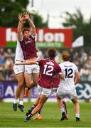 22 July 2018; Thomas Flynn of Galway beats Tommy Moolick of Kildare to possession during the GAA Football All-Ireland Senior Championship Quarter-Final Group 1 Phase 2 match between Kildare and Galway at St Conleth's Park in Newbridge, Co Kildare. Photo by Piaras Ó Mídheach/Sportsfile