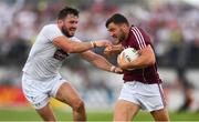 22 July 2018; Damien Comer of Galway in action against Fergal Conway of Kildare during the GAA Football All-Ireland Senior Championship Quarter-Final Group 1 Phase 2 match between Kildare and Galway at St Conleth's Park in Newbridge, Co Kildare. Photo by Sam Barnes/Sportsfile