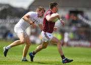 22 July 2018; Gareth Bradshaw of Galway in action against Kevin Feely of Kildare during the GAA Football All-Ireland Senior Championship Quarter-Final Group 1 Phase 2 match between Kildare and Galway at St Conleth's Park in Newbridge, Co Kildare. Photo by Sam Barnes/Sportsfile