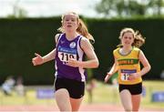 22 July 2018; Jennifer Sawyer from Barrow Valley A.C. Co Carlow who won the girls under-15 200m  during Irish Life Health National T&F Juvenile Day 3 at Tullamore Harriers Stadium in Tullamore, Co Offaly. Photo by Matt Browne/Sportsfile