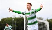 22 July 2018; Gary Shaw of Shamrock Rovers celebrates after scoring his side's first goal during the SSE Airtricity League Premier Division match between Waterford and Shamrock Rovers at the RSC in Waterford. Photo by Stephen McCarthy/Sportsfile