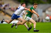 22 July 2018; Gavin White of Kerry in action against Fintan Kelly of Monaghan during the GAA Football All-Ireland Senior Championship Quarter-Final Group 1 Phase 2 match between Monaghan and Kerry at St Tiernach's Park in Clones, Monaghan. Photo by Ramsey Cardy/Sportsfile