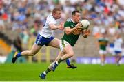 22 July 2018; Mark Griffin of Kerry in action against Colin Walshe of Monaghan during the GAA Football All-Ireland Senior Championship Quarter-Final Group 1 Phase 2 match between Monaghan and Kerry at St Tiernach's Park in Clones, Monaghan. Photo by Ramsey Cardy/Sportsfile