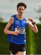 22 July 2018; Cian McPhillips from Longford A.C. after he won the boys under-17 1500m during Irish Life Health National T&F Juvenile Day 3 at Tullamore Harriers Stadium in Tullamore, Co Offaly. Photo by Matt Browne/Sportsfile