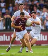 22 July 2018; Damien Comer of Galway in action against Mick O'Grady and Eoin Doyle, right, of Kildare during the GAA Football All-Ireland Senior Championship Quarter-Final Group 1 Phase 2 match between Kildare and Galway at St Conleth's Park in Newbridge, Co Kildare. Photo by Piaras Ó Mídheach/Sportsfile