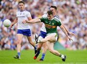 22 July 2018; Tom O’Sullivan of Kerry in action against Shane Carey of Monaghan during the GAA Football All-Ireland Senior Championship Quarter-Final Group 1 Phase 2 match between Monaghan and Kerry at St Tiernach's Park in Clones, Monaghan. Photo by Brendan Moran/Sportsfile