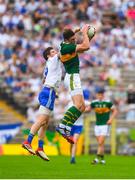 22 July 2018; David Moran of Kerry in action against Darren Hughes of Monaghan during the GAA Football All-Ireland Senior Championship Quarter-Final Group 1 Phase 2 match between Monaghan and Kerry at St Tiernach's Park in Clones, Monaghan. Photo by Ramsey Cardy/Sportsfile