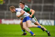 22 July 2018; Colin Walshe of Monaghan is tackled by Stephen O’Brien of Kerry during the GAA Football All-Ireland Senior Championship Quarter-Final Group 1 Phase 2 match between Monaghan and Kerry at St Tiernach's Park in Clones, Monaghan. Photo by Brendan Moran/Sportsfile
