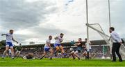 22 July 2018; The ball goes past Monaghan goalkeeper Rory Beggan, scored by David Clifford of Kerry (out of picture) for Kerry's late goal during the GAA Football All-Ireland Senior Championship Quarter-Final Group 1 Phase 2 match between Monaghan and Kerry at St Tiernach's Park in Clones, Monaghan. Photo by Brendan Moran/Sportsfile
