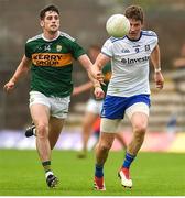 22 July 2018; Darren Hughes of Monaghan in action against Paul Geaney of Kerry during the GAA Football All-Ireland Senior Championship Quarter-Final Group 1 Phase 2 match between Monaghan and Kerry at St Tiernach's Park in Clones, Monaghan. Photo by Philip Fitzpatrick/Sportsfile