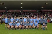 21 July 2018; The Dublin squad before the GAA Football All-Ireland Senior Championship Quarter-Final Group 2 Phase 2 match between Tyrone and Dublin at Healy Park in Omagh, Tyrone. Photo by Ray McManus/Sportsfile