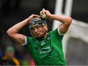 15 July 2018; Gearoid Hegarty of Limerick reacts to a missed chance during the GAA Hurling All-Ireland Senior Championship Quarter-Final match between Kilkenny and Limerick at Semple Stadium, Thurles, Co Tipperary Photo by Ray McManus/Sportsfile