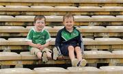 15 July 2018; Limerick supporters Oran Murphy, left, and Tomás Fox, both three years and both from Ballylanders, during the GAA Hurling All-Ireland Senior Championship Quarter-Final match between Kilkenny and Limerick at Semple Stadium, Thurles, Co Tipperary Photo by Ray McManus/Sportsfile