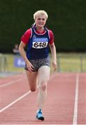 22 July 2018; Kelly Bester from Carrick on Suir A.C. Co Tipperary who won the girls under-16 200m during Irish Life Health National T&F Juvenile Day 3 at Tullamore Harriers Stadium in Tullamore, Co Offaly. Photo by Matt Browne/Sportsfile