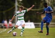 22 July 2018; Sam Bone of Shamrock Rovers in action against Izzy Akinade of Waterford during the SSE Airtricity League Premier Division match between Waterford and Shamrock Rovers at the RSC in Waterford. Photo by Stephen McCarthy/Sportsfile