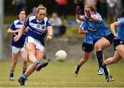 21 July 2018; Aishling Sheridan of Cavan in action against Sinead Finnegan of Dublin during the TG4 All-Ireland Senior Championship Group 4 Round 2 match between Cavan and Dublin at Lannleire GFC in Dunleer, Co. Louth. Photo by Oliver McVeigh/Sportsfile
