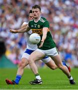 22 July 2018; Tom O’Sullivan of Kerry in action against Shane Carey of Monaghan during the GAA Football All-Ireland Senior Championship Quarter-Final Group 1 Phase 2 match between Monaghan and Kerry at St Tiernach's Park in Clones, Monaghan. Photo by Brendan Moran/Sportsfile